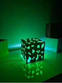 Resim Store Özelleştirilebilir Minecraft Dekoratif Küp Masa Ve Gece Lambası 