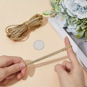 Resim 1 Paket Altın Düz Suni Deri Örgülü Kordon, 5m/16.4ft Uzun, 5mm*2mm Kalınlık, El Sanatları Yapımı İçin Sentetik Suni Deri Halat, DIY Projeleri, Ev Dekoru 