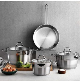 Resim Schafer Vals Çelik Tencere Seti 7 Prç Inox 