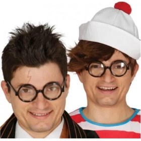 Resim Siyah Çerçeveli Numarasız Camlı Öğrenci Şaka Gözlüğü 1 Adet 