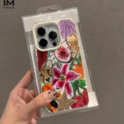 Resim Yaratıcı Boncuk Nakışlı Dekoratif Yama Tasarımı, Şık ve Trend Desen - iPhone 16, 15, 14, 13, 12, 11 Telefon Kılıfı için Uygun, Lekeye Karşı Dayanıklı, Modaya Uygun 