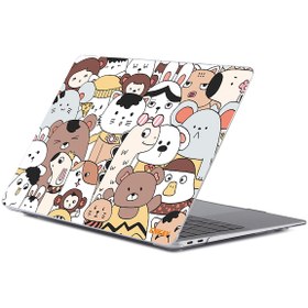 Resim Macbook Pro 16" A2485 Panda Desenli Koruyucu Laptop Kılıfı Hayvanat Bahçesi/No.1 