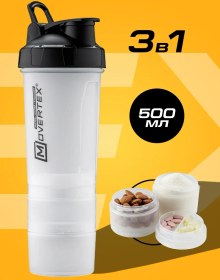 Resim Movertex Protein Milkshake'ları İçin Sporcu Shaker, 3'ü 1 Arada Kap İle 189823536 Siyah 
