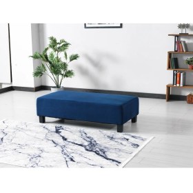 Resim Meşe Home Puzzle Kılıflı Süngerli Nubuk Kumaş Plastik Ayak Puf Mavi 