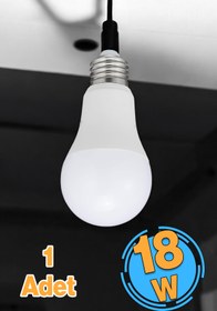 Resim Badem10 Tasarruflu Ampul 18 W Led Lamba Beyaz E27 Duy 1760 Lümen Uzun Ömürlü 220 Volt Elektrik 1 Adet 