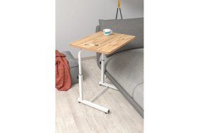 Resim Depolife Yükseklik Ayarlı Laptop Sehpası Kahvaltı Ders Çalışma Bilgisayar Ofis Yemek Çocuk Masası Metal Ayak 