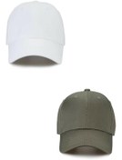 Resim Genel Markalar Basic Kep Şapka 2'li Set Unisex Ayarlanabilir Spor Şapkalar 