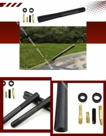 Resim Peugeot 206 Uyumlu Alüminyum Karbon Fiber Oto Araç Anten Çubuğu Siyah 