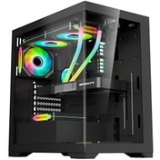 Resim MG210 4x RGB Fan USB 3.0 Powersız Siyah ATX Gaming Oyuncu Kasası Xaser