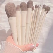 Resim 10/14 adet Gelişmiş Makyaj Fırçaları, Oval, Kokusuz, Naylon Kıllar, ABS Plastik Çubuk, Kadınlar İçin, Tüm Cilt Tipleri 