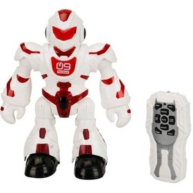 Resim Uzaktan Kumandalı Akıllı Dans Eden Robot Işıklı Sesli Müzikli Hareketli Robot - Kırmızı 