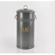Resim Metal 50 Litre Büyük Un Bakliyat Kovası Antrasit 