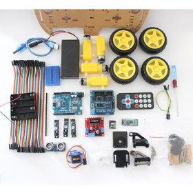 Resim Çizgi İzleyen Ve Engelden Kaçabilen Robot Araç Kiti 