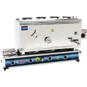 Resim Mizan 80 Lik Lpg Tüplü + Elektrikli 60 Litre 4 Demlikli Çay Kazanı Ocağı 