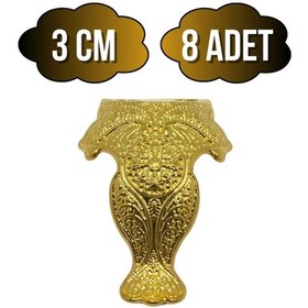 Resim Lüx Metal Ayak Çeyiz Ve Hediye Kutusu Mobilya Ayağı 3cm Altın 8 Adet Altın 