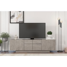 Resim MOBİLYA GEZEGENİ Elanor Tv Ünitesi 160 Cm Retro Gümüş 