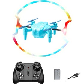 Resim 360° Halo Effect Akrobat Full LED Işıklı Drone 2.4ghz Uzaktan Kumanda Kamerasız 