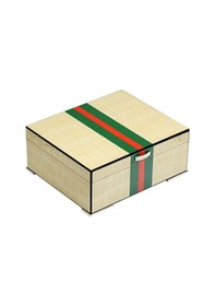 Resim Gucc İtaly Humidor Puro Kutusu Yeşil/kırmızı Akçaağaç 40's 