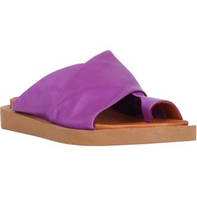 Resim Bueno Shoes Lila Deri Kadın Parmak Arası Terlik 01ws2809 