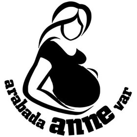 Resim Arabada Anne Var Sticker Oto-motor-laptop-duvar-dekor 20 X 20 Cm 
