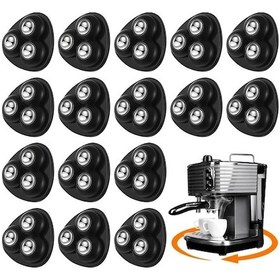 Resim Dashanshop 24 Adet Mini Kendinden Yapışkanlı Beyaz Döner Tekerlek Mutfak Ev Kullanımı 