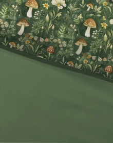 Resim Evmila Minik Mantarlar Desenli Nevresim Takımı - 220x240 Cm Nevresim + 50x70 Yastık kılıfı + 180x200 Cm Çarşaf 