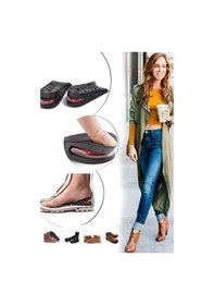 Resim Unisex Ortopedik 5 Cm Boy Uzatıcı Tabanlık Hava Yastıklı Spor Ayakkabı Tabanlığı Gizli Yükseltici Siyah 