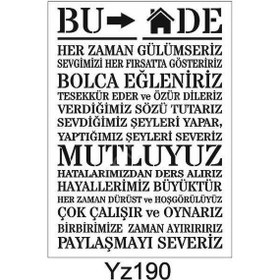 Resim Yazı Desenler Stencil Şablon 25X35 Yz-190 