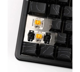 Resim Ajazz AK680 Max Rapid Trigger Manyetik Switch Mekanik Klavye Rgb Aydınlatma 0.02 Ultra Düşük Gecikme-Siyah 