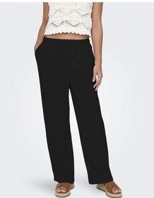 Resim Only 15322263 Onlsıesta Pull-up Lınen Pnt Black Kadın Pantolon Siyah 