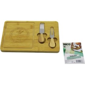 Resim Bıçak Sağ Ahşap Bambu Kahvaltı Peynir Sunum Pano 2peynir Bıçak=ahşap SAPLI19X29X1.5CM 