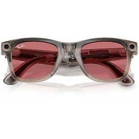 Resim Ray-Ban Meta Wayfarer Akıllı Gözlük Shiny Warm Stone Watermelon Red Transitions RW4006 