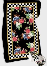 Resim Siyah Çiçek Desenli Fırın Mutfak Havlusu 30X50Cm 