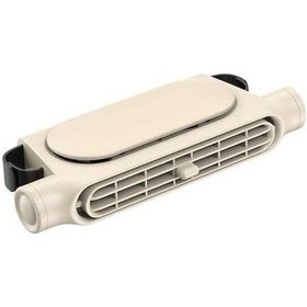 Resim Tysm Bej Renkli Araç Klima Yastığı - Döner Turbo Fan, Usb Şarjlı Koltuk Başlığı Montajlı, Güçlü Soğutma Sistemi 