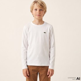 Resim Lacoste Classic Çocuk Beyaz T-Shirt 