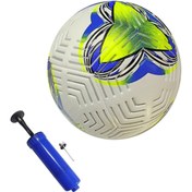 Resim keufman El Dikişli 410 Gram Soft Mat Deri 4 Astar Futbol Topu No:5 Her Türlü Sahalara Uygun + Pompa 