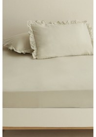 Resim Karaca Home Basic %100 Pamuk King Kişilik Düz Çarşaf Adaçayı Açık Yeşil 