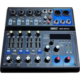 Resim AyrStore MDX-06FXU Ses Mikseri Stüdyo Kayıt İçin 6 Kanal Ses Kartlı 99 DSP Efektli (+48V-USB-B 