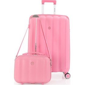 Resim Mçs Polipropilen 2li Valiz Seti Orta & Makyaj V305 S21yy1000074-set 00070 Pudra 