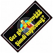 Resim Gez Göz Arpacuğğğ Yazılı Sök-tak-pratik Vantuzlu Dekor Plaka 