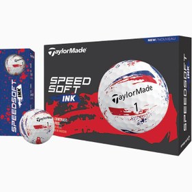Resim SpeedSoft Ink Golf Topu Yumuşak Duyum Yüksek Hız Performansı - Kırmızı-Mavi 