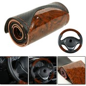 Resim İğne ve İplikli Akçaağaç DIY Araba Kamyon Direksiyon Kılıfı, Yumuşak, Kaymaz, Rahat 7-38cm Dış Çaplı Direksiyon, Direksiyon Etrafında Ekstra Konfor Sağlar 