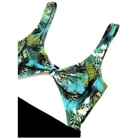 Resim Deep Beach Db20097m Fiyonklu Önü Pencereli Yeşil Baskılı Mayo 001 