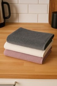 Resim LaraLisa Collection 3'lü Premium Microcotton%100 Pamuk 30X50 cm Mutfak Havlu Seti Çok Renkli Tek Ebat 