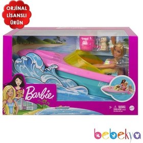 Resim Barbie Bebek ve Yüzebilen Teknesi Oyun Seti Barbi 