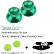 Resim Yeşil-alüminyum Metal Og Joystick Başparmak Çubuğu Kavrama Kapağı Playstation 4 Ps4 Slim Pro Xbox One Slim Den 