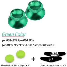 Resim Yeşil-alüminyum Metal Og Joystick Başparmak Çubuğu Kavrama Kapağı Playstation 4 Ps4 Slim Pro Xbox One Slim Den 