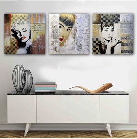 Resim Kanvas Tablo 3 Parça Ünlüler Set 71 