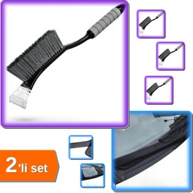 Resim Oto Silecek Buzlanma Koruyucu Kılıf 2li Set + Fırçalı Buz Kazıyıcı Profesyonel Kullanım AB3RZ7 