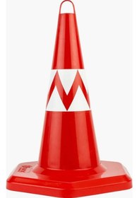 Resim Üstün Trafik Konisi Sert 50 Cm Eco Ağırlıksız-Kırmızı 